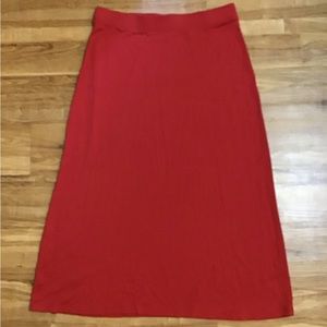 Peruvian Connection Women’s Red Midi Skirt